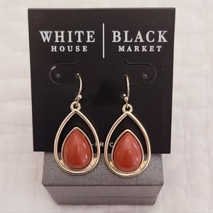 WHBM Red Jasper Teardrop Earrings